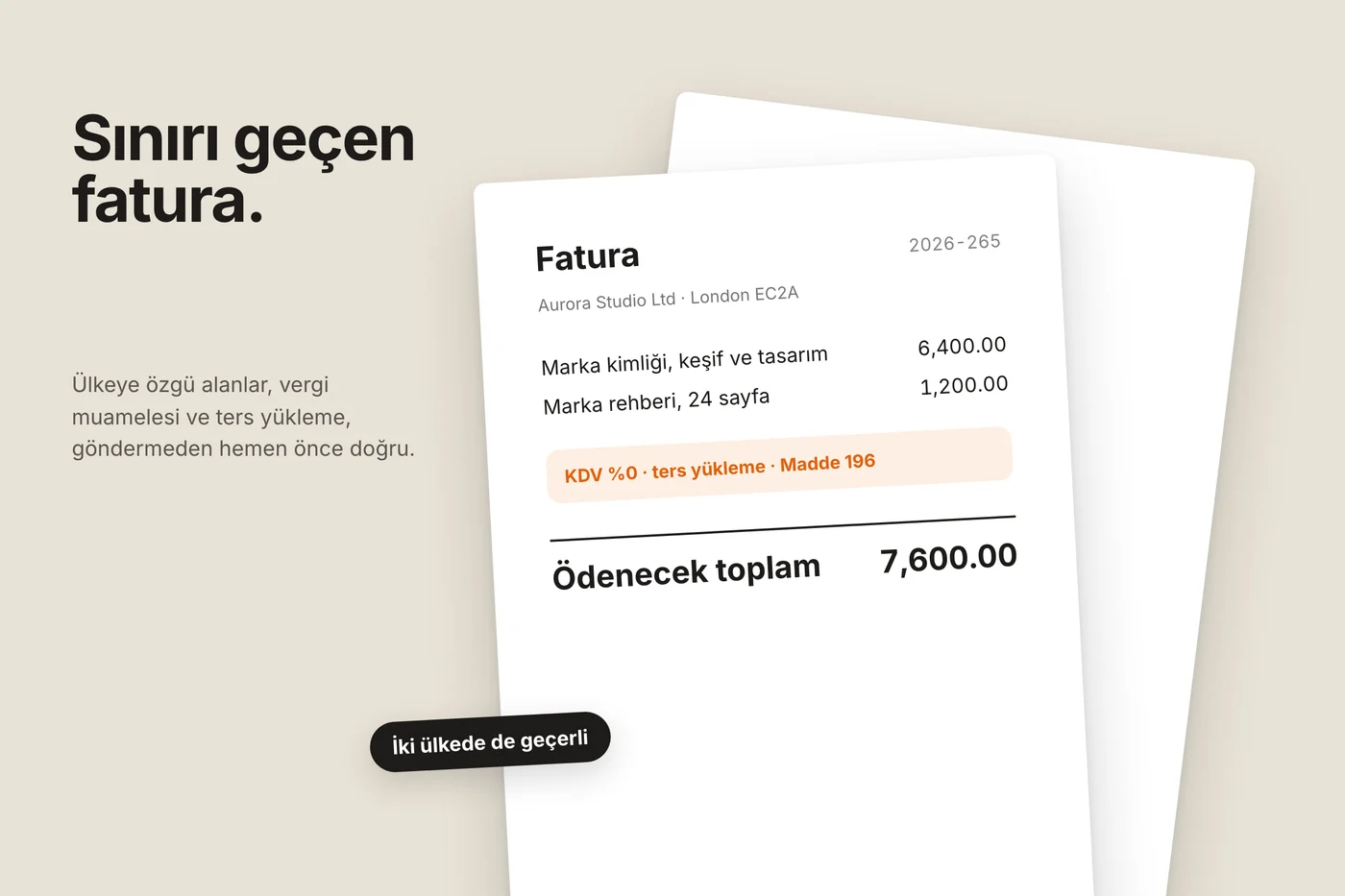 Fatura Oluşturucu · Sonra